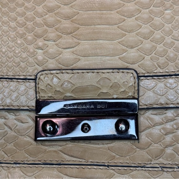 Barbara Bui Tan Python With Metal Details Crossbody Bag O/S - Picture 9 of 14